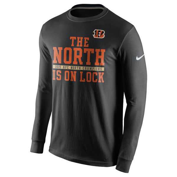 Cincinnati Bengals Nike Black 2015 AFC North Division Champions WEM T-Shirt,We sell and wholesale Cincinnati Bengals Nike Black 2015 AFC North Division Champions WEM T-Shirt on line form chian!